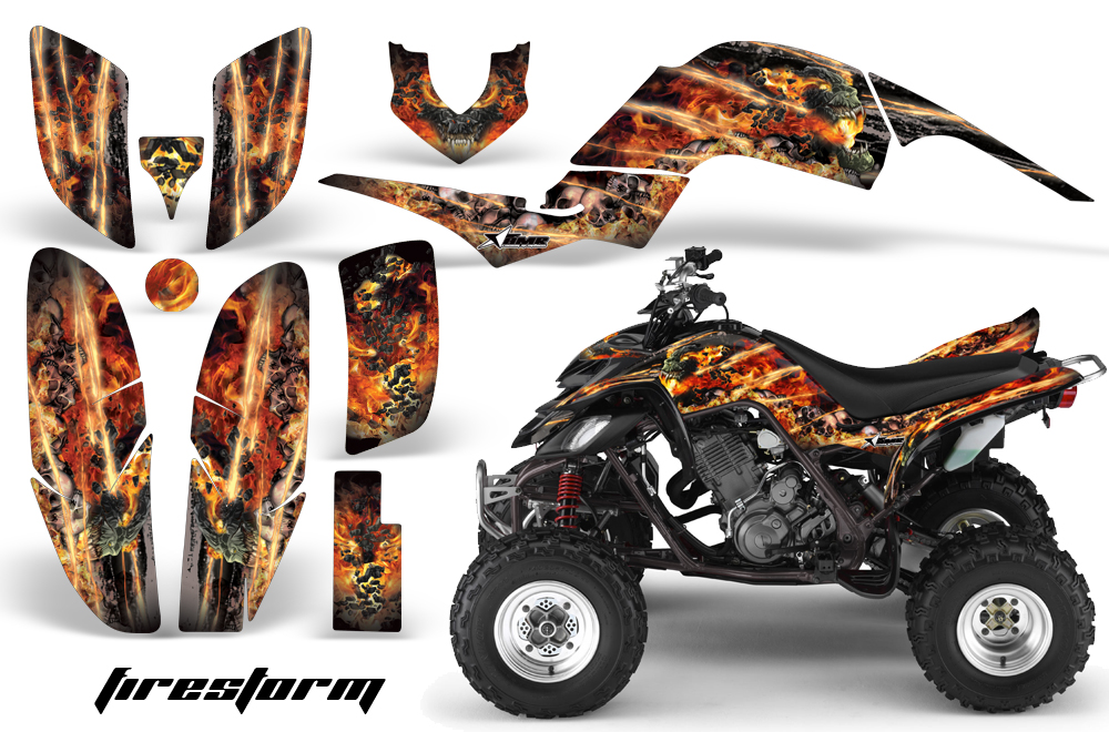 Yamaha Raptor 660 Graphics Firestorm Black